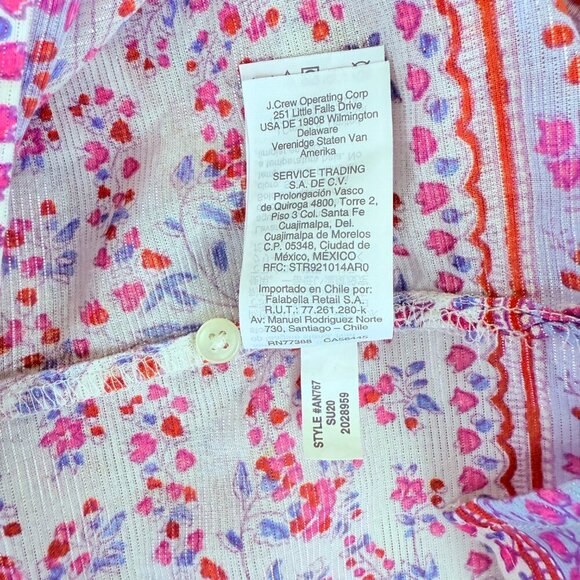 NWOT J.Crew Boho Border Print Cotton Tunic Blouse – Women’s Small - Picture 8 of 11